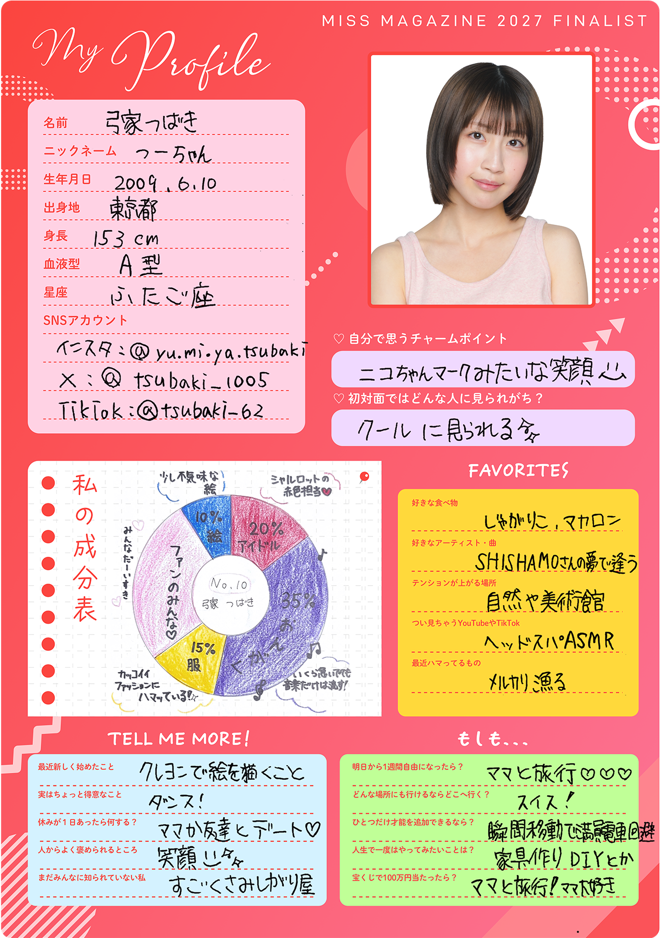 弓家つばき プロフィール帳 1