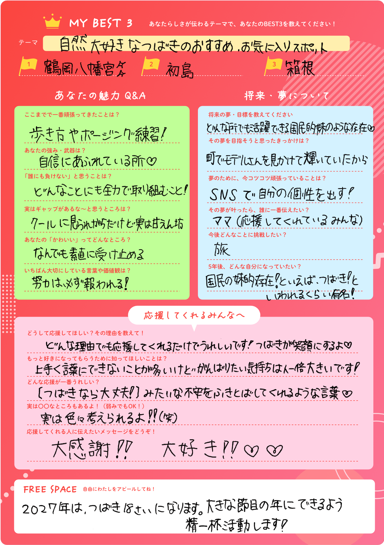 弓家つばき プロフィール帳 2